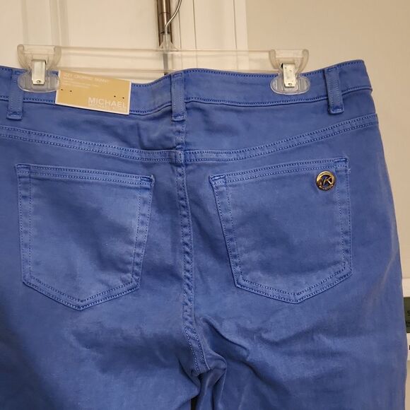 Michael Kors Izzy Cropped Skinny Jeans In "Oxford Blue" Size 8 NWT - Picture 7 of 9